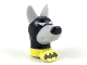 Part No: acepb01  Name: Dog Head with Black Cowl and Nose and Yellow Collar with Black Batman Logo Pattern (Ace the Bat-Hound)