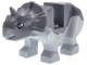 Part No: bb1151c04pb01 Name: Dinosaur Triceratops Baby with Fixed Dark Bluish Gray Top with Molded Flat Silver Horns and Beak and Printed White Eyes and Silver Spots Pattern Part No: bb1151c04pb01 Name: Dinosaur Triceratops Baby with Fixed Dark Bluish Gray Top with Molded Flat Silver Horns and Beak and Printed White Eyes and Silver Spots Pattern