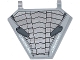 Part No: x1435pb021  Name: Flag 5 x 6 Hexagonal with Silver and Dark Bluish Gray Armor Plates and 'STARK INDUSTRIES' Pattern (Sticker) - Set 76031