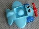 Lot ID: 351564797  Part No: 31639c02pb02  Name: Primo Vehicle Airplane - Red Propeller, Blue Wheels, with Eyes Pattern