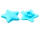 Part No: 45463  Name: Clikits, Icon Star 2 x 2 Small with Pin, Frosted (Solid and Transparent Colors)