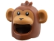 Part No: 114642pb01  Name: Minifigure, Headgear Head Cover, Costume Monkey with Molded Medium Nougat Face and Ears, Printed Black Eyes and Nose Pattern