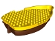 Part No: 13537c01  Name: Duplo Boat Hull Unitary 10 x 18 with Yellow Top (13537 / 13536)