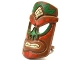 Part No: 13791pb01  Name: Minifigure Tiki Mask with Red, Green and Tan Tribal Pattern