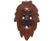 Part No: 13809pb03  Name: Minifigure, Head, Modified Yeti, Shaggy Hair with Dark Brown Fur and White Teeth Pattern