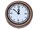 Part No: 14769pb0133  Name: Tile, Round 2 x 2 with Bottom Stud Holder with White Clock Face (Time 11:52) with Black Hands and Roman Numerals Pattern
