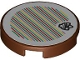 Part No: 14769pb0629  Name: Tile, Round 2 x 2 with Bottom Stud Holder with Super Mario Scanner Code Mole Miner Pattern (Sticker) - Set 71425