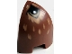 Part No: 1871pb002  Name: Slope, Curved 1 x 1 x 1 1/3 Corner Round with Black and Dark Tan Wolf Eye and Medium Nougat Fur Pattern