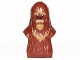 Part No: 19232pb02  Name: Minifigure, Head, Modified SW Wookiee with Dark Tan Fur Pattern