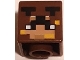 Lot ID: 362330731  Part No: 19729pb063  Name: Minifigure, Head, Modified Cube with Pixelated Light Nougat and Medium Nougat Face, Black Antennae and Bright Light Orange Spots Pattern (Minecraft Honey Bear Skin)