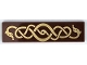 Part No: 2431pb0848 Name: Tile 1 x 4 with Gold Intertwined Sea Serpent / Snake Pattern Part No: 2431pb0848 Name: Tile 1 x 4 with Gold Intertwined Sea Serpent / Snake Pattern