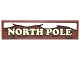 Part No: 2431pb444  Name: Tile 1 x 4 with 'NORTH POLE', Wood Grain and Snow Overhang on Transparent Background Pattern (Sticker) - Set 10245