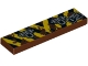 Part No: 2431pb477  Name: Tile 1 x 4 with Black and Yellow Danger Stripes, Silver Tow Rings and 'A-113' (Black Corners) Pattern