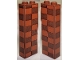Part No: 2454pb210L  Name: Brick 1 x 2 x 5 with Dark Orange and Reddish Brown Checkered Pattern on 3 Sides Model Left Side (Stickers) - Set 21331