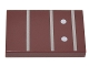 Part No: 26603pb192  Name: Tile 2 x 3 with Guitar Fretboard, Frets 10-13 with Fret Marker Inlays (3 Silver Lines and 2 White Dots) Pattern