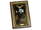 Part No: 26603pb273  Name: Tile 2 x 3 with Picture of Wizard with Dog and Star in Gold Frame Pattern (Sticker) - Set 40577