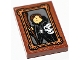 Part No: 26603pb436  Name: Tile 2 x 3 with Portrait of Sorcerer Minifigure in Black Cloak with Wooden Staff and White Skull Pattern (Sticker) - Set 71722