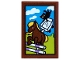 Part No: 26603pb524  Name: Tile 2 x 3 with Painting of Pony Cinnamon and Cat Pluto in Cart Jumping Pattern (Sticker) - Set 42654