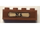 Part No: 3010pb259  Name: Brick 1 x 4 with 'N.S.' in Gold Label Pattern (Sticker) - Set 75952