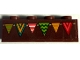 Part No: 3010pb376 Name: Brick 1 x 4 with Bunting Flags Pattern (Sticker) - Set 43185 Part No: 3010pb376 Name: Brick 1 x 4 with Bunting Flags Pattern (Sticker) - Set 43185