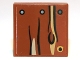 Part No: 3068pb0652  Name: Tile 2 x 2 with Wood Grain, Knot, and Nails Pattern (Sticker) - Set 9473