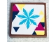 Part No: 3068pb1509  Name: Tile 2 x 2 with Medium Azure Snowflake Pattern (Sticker) - Set 41324