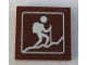 Part No: 3068pb1515  Name: Tile 2 x 2 with Sign with Person Hiking up Mountain Pattern (Sticker) - Set 41339