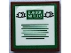 Part No: 3068pb2231  Name: Tile 2 x 2 with 'DUNDER MIFFLIN', Black Handshakes, Green Lines and Border Pattern (Sticker) - Set 21336