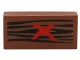 Part No: 3069pb0426  Name: Tile 1 x 2 with Wood Grain and Red 'X' Pattern (Sticker) - Set 70014