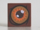 Part No: 3070pb077  Name: Tile 1 x 1 with Brown and Orange Eye Ent / Treebeard Pattern
