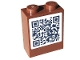 Part No: 3245cpb205  Name: Brick 1 x 2 x 2 with Inside Stud Holder with QR Code on White Background Pattern (Sticker) - Set 41703