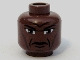 Part No: 3626bpb0328  Name: Minifigure, Head Male Forehead and Cheek Lines, Furrowed Brow Pattern (SW Clone Wars Mace) - Blocked Open Stud