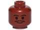 Part No: 3626cpb0214  Name: Minifigure, Head Moustache Thin, Standard Grin, Eyebrows, Small Eyelashes Pattern (SW Lando) - Hollow Stud