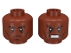 Part No: 3626cpb0906  Name: Minifigure, Head Dual Sided Black Eyebrows, Cheek Lines, Determined / Angry Pattern - Hollow Stud