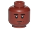 Part No: 3626cpb2092  Name: Minifigure, Head Black Eyebrows, White Pupils, Neutral Pattern - Hollow Stud