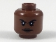 Part No: 3626cpb2112  Name: Minifigure, Head Female Black Eyebrows, Dark Brown Lips, Neutral Expression Pattern - Hollow Stud