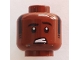 Part No: 3626cpb2125  Name: Minifigure, Head Black Eyebrows, Sideburns, Worried Pattern - Hollow Stud