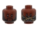 Part No: 3626cpb2345  Name: Minifigure, Head Dual Sided Black Eyebrows, Beard, Closed Mouth / Pilot Breathing Mask Pattern - Hollow Stud