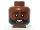 Part No: 3626cpb2907  Name: Minifigure, Head Black Eyebrows and Beard, Open Mouth Smile Pattern - Hollow Stud