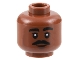 Lot ID: 384759749  Part No: 3626cpb3155  Name: Minifigure, Head Black Eyebrows and Moustache, Chin Dimple, Smile Pattern - Hollow Stud