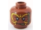 Part No: 3626pb0573  Name: Minifigure, Head PotC Cannibal Yellow Face Paint Pattern