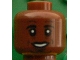 Part No: 3626pb1602  Name: Minifigure, Head Black Eyebrows, Goatee, White Pupils, Laugh Lines, Open Smile with Teeth Pattern (Jérôme (Jerome) Boateng)