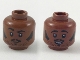 Part No: 3626pb2131  Name: Minifigure, Head Dual Sided Black Eyebrows, Mutton Chops, Pencil Moustache, Stubble, Raised Eyebrow / Surprised Expression Pattern
