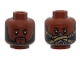 Part No: 3626pb2345  Name: Minifigure, Head Dual Sided Black Eyebrows, Beard, Closed Mouth / Pilot Breathing Mask Pattern