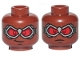 Part No: 3626pb2622  Name: Minifigure, Head Dual Sided Glasses with Silver Goggles and Red Lenses, Smile / Angry Pattern
