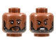 Part No: 3626pb2832  Name: Minifigure, Head Dual Sided Black Eyebrows and Beard with Light Bluish Gray Highlights, Neutral / Angry Pattern