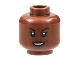 Part No: 3626pb2924  Name: Minifigure, Head Female Black Eyebrows, Open Smile and White Teeth Pattern
