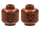 Part No: 3626pb3015 Name: Minifigure, Head Dual Sided Female Black Eyebrows Thick, Single Eyelashes, Dark Brown Lips, Open Mouth Smile with Top Teeth and Red Tongue / Smirk Pattern Part No: 3626pb3015 Name: Minifigure, Head Dual Sided Female Black Eyebrows Thick, Single Eyelashes, Dark Brown Lips, Open Mouth Smile with Top Teeth and Red Tongue / Smirk Pattern