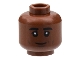 Part No: 3626pb3058  Name: Minifigure, Head Thick Black Eyebrows, Dark Bluish Gray Cheek Lines and Chin Dimple, Closed Grin Pattern