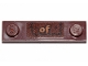 Part No: 41740pb001  Name: Plate, Modified 1 x 4 with 2 Studs with Groove with 'of' and Fur Pattern (Sticker) - Set 30628